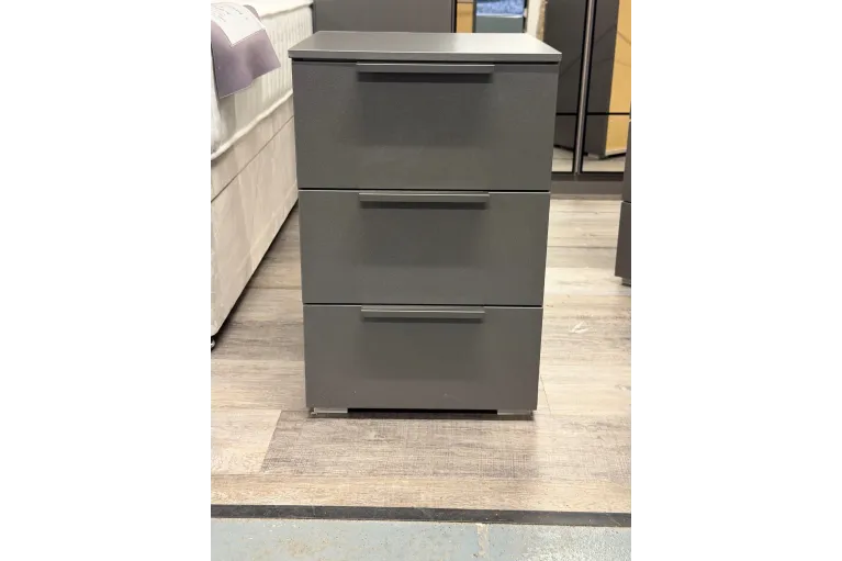 Acero 3 Drawer Bedside
