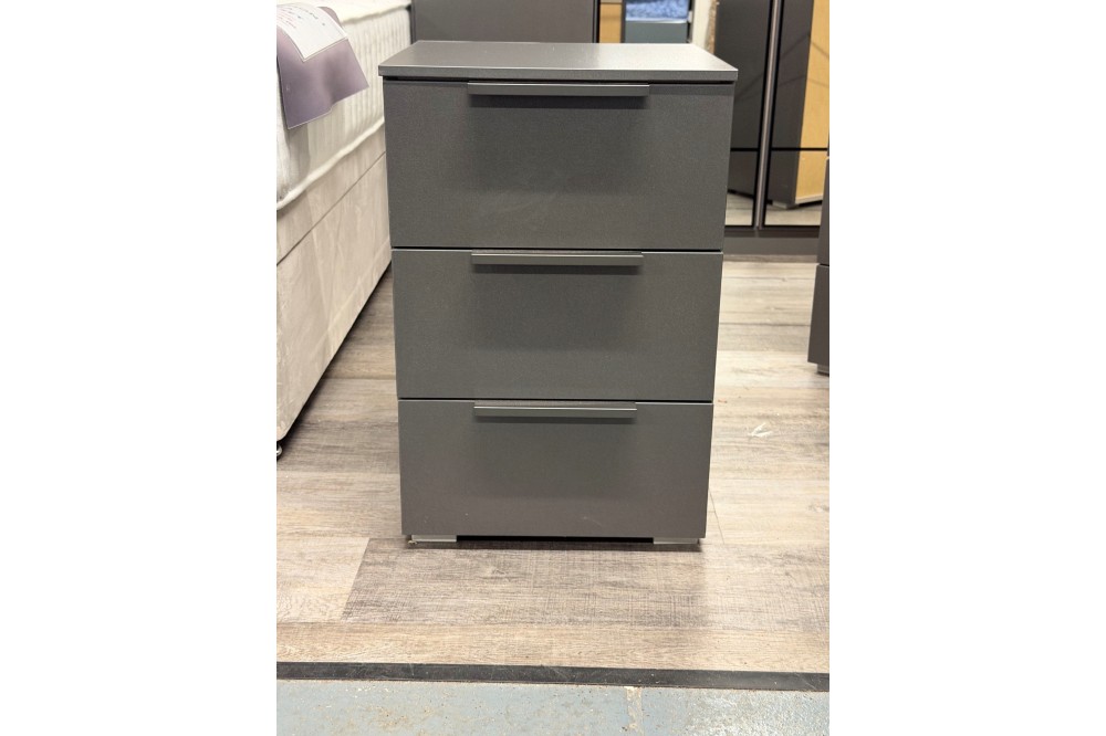 Acero 3 Drawer Bedside