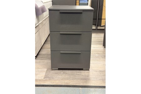 Acero 3 Drawer Bedside