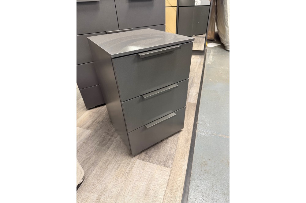 Acero 3 Drawer Bedside