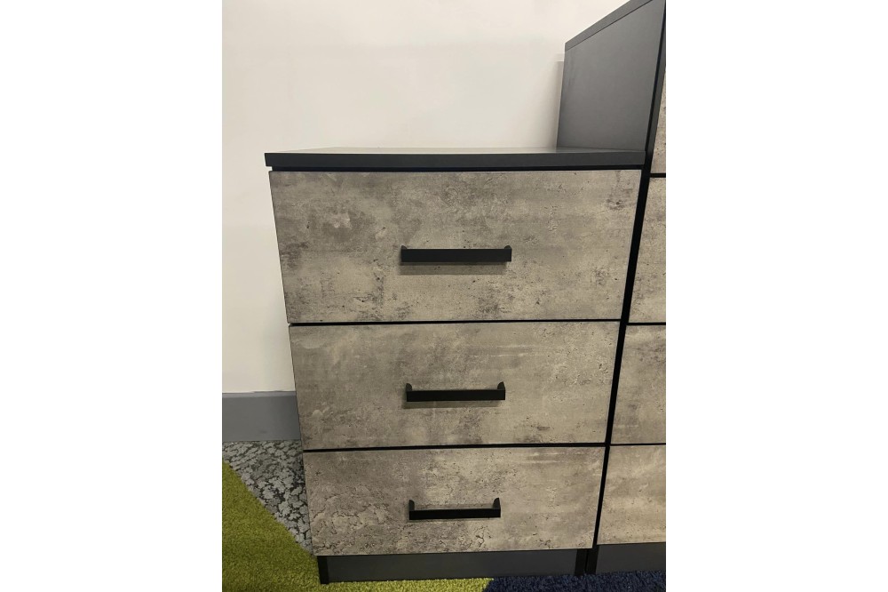 Alex 3 drawer bedside