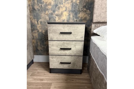 Alex 3 drawer bedside