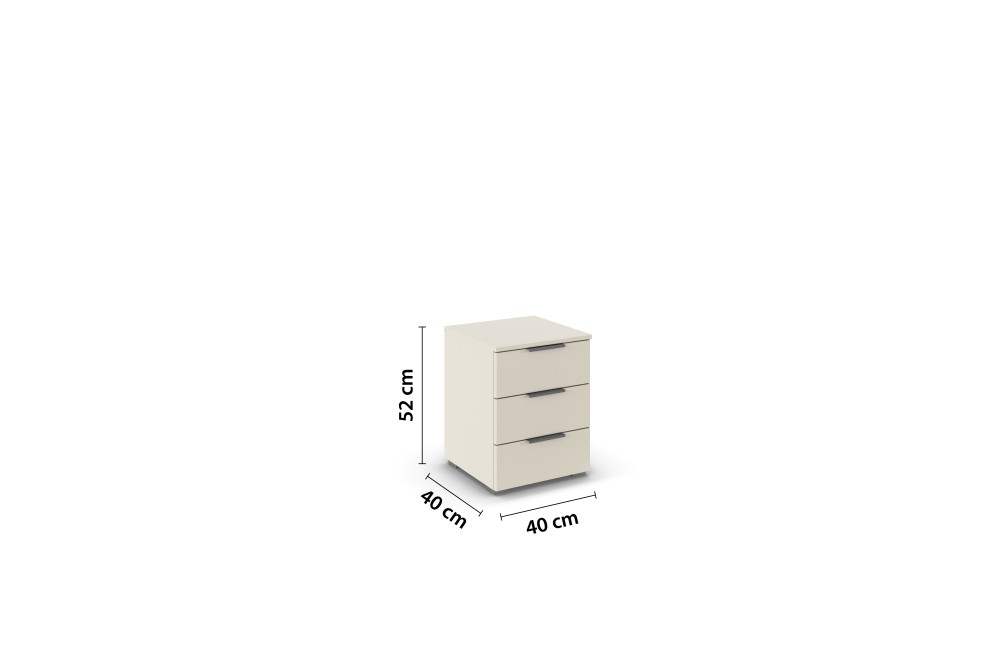 Ella 3 drawer bedside