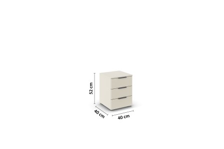 Ella 3 drawer bedside