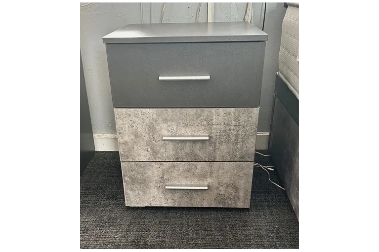 Korbach 3 drawer bedside