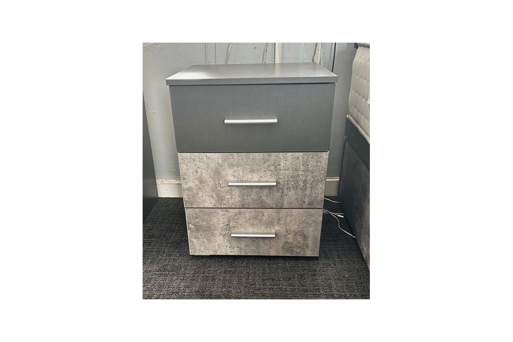 Korbach 3 drawer bedside