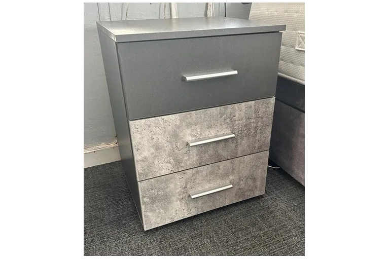 Korbach 3 drawer bedside 2