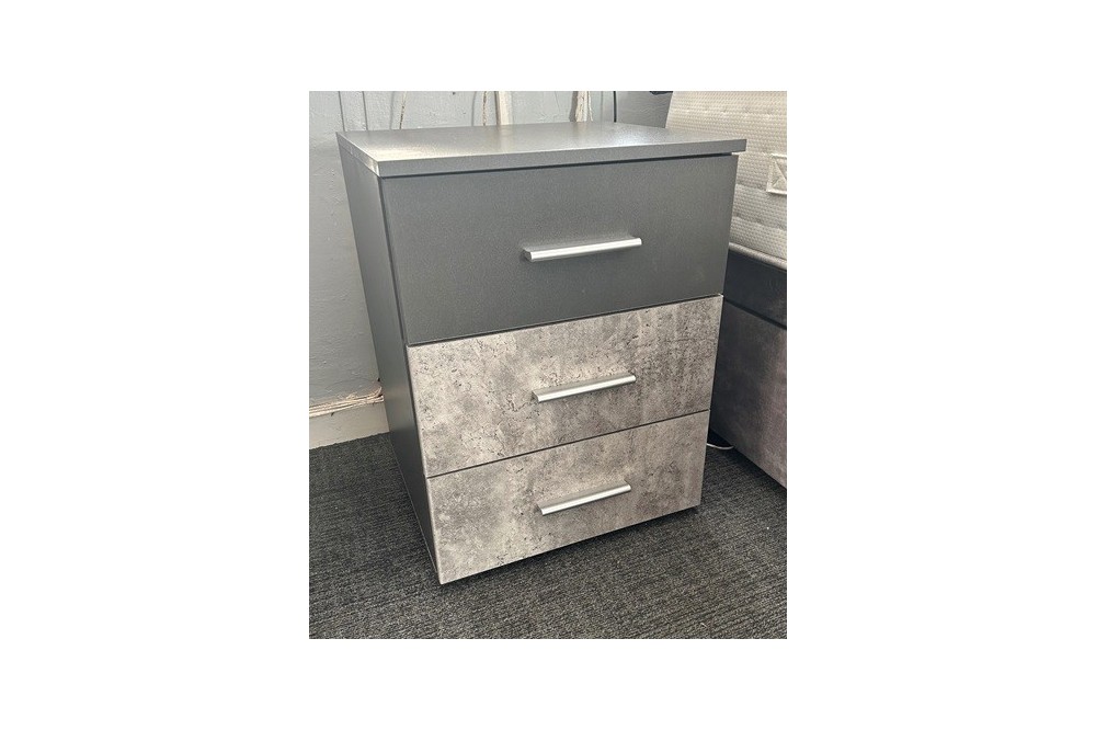 Korbach 3 drawer bedside