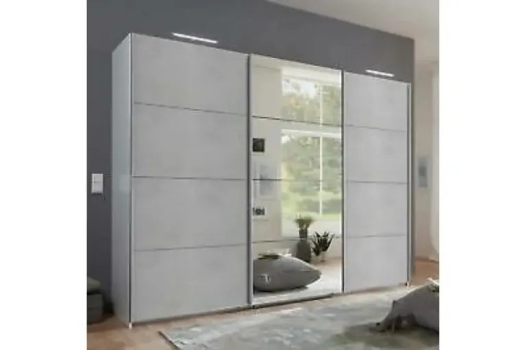 Ernie Sliding Door Wardrobe | Double Hanging Rails & Shelf