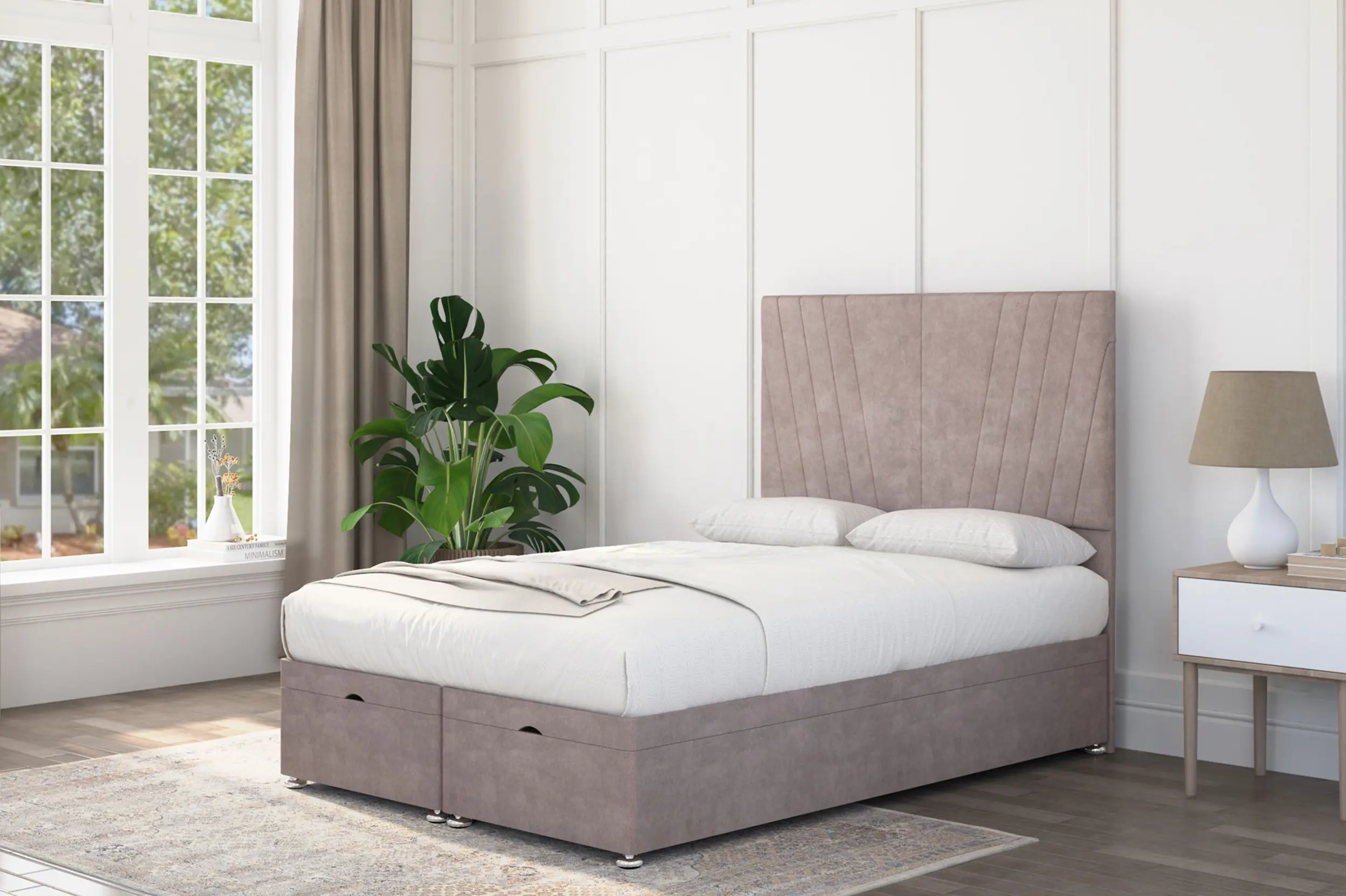 Sunrise Storage Ottoman Upholstered Bed