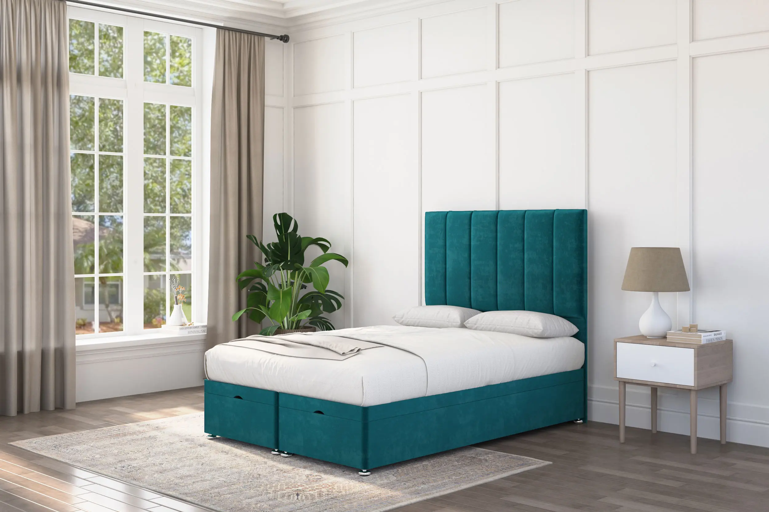 Panache Storage Ottoman Upholstered Bed