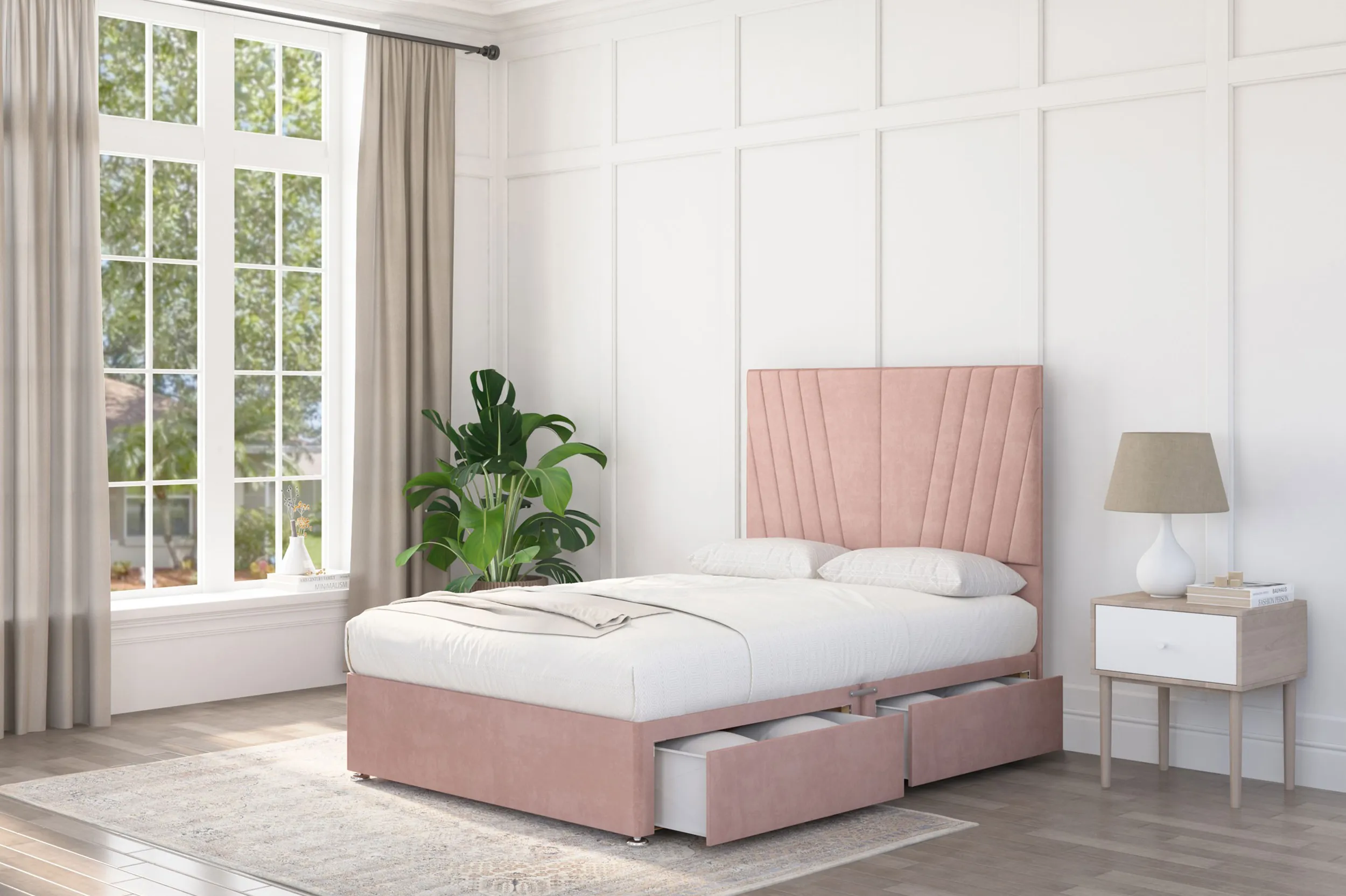 Sunrise Upholstered Divan Bed with Storage